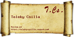 Teleky Csilla névjegykártya